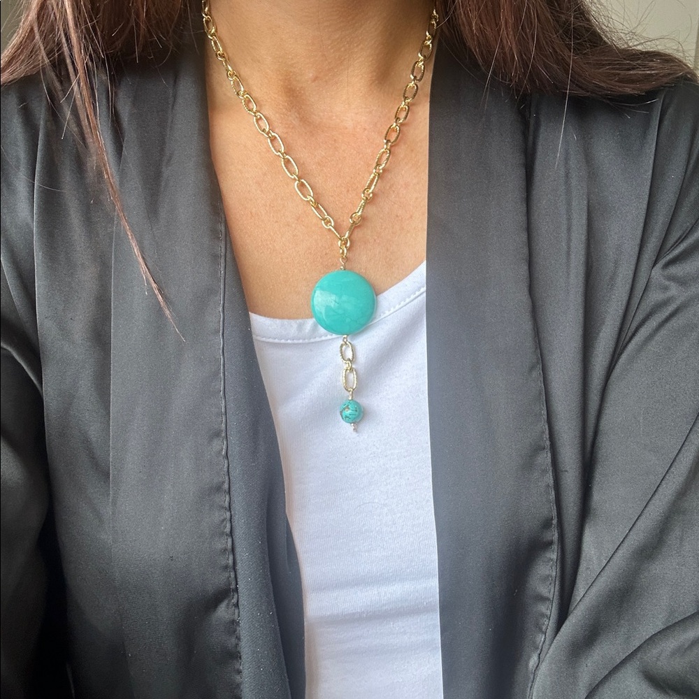 14k Gold Filled Magnesite Necklace